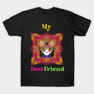 Beautiful, Colorful,  Bohemian Cat | T-Shirt